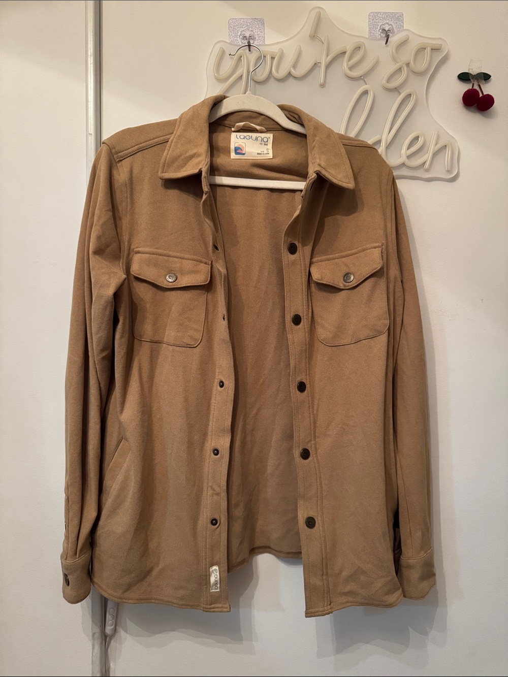 Fleece Shirt Jacket - Tan